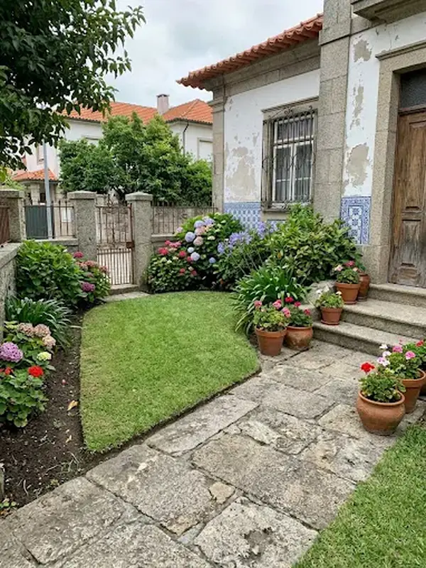 Jardim de moradia, depois