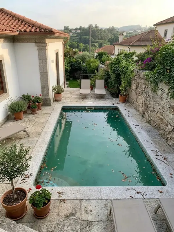 Piscina de moradia, antes