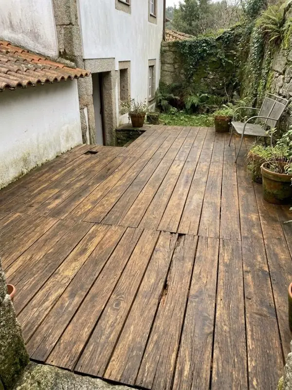 Deck de madeira, depois